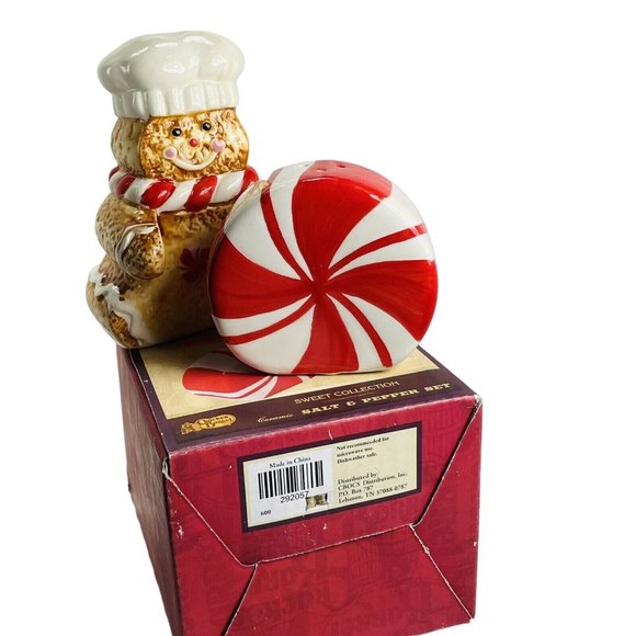 Cracker Barrel Salt And Pepper Ginger Mint Sweet Collection Original Stopper - Picture 10 of 10